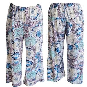 Vibrant Floral Wide-Leg Pants
